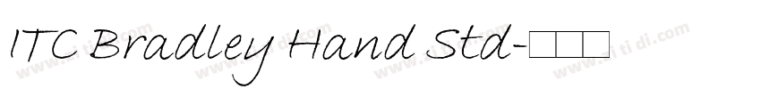 ITC Bradley Hand Std字体转换